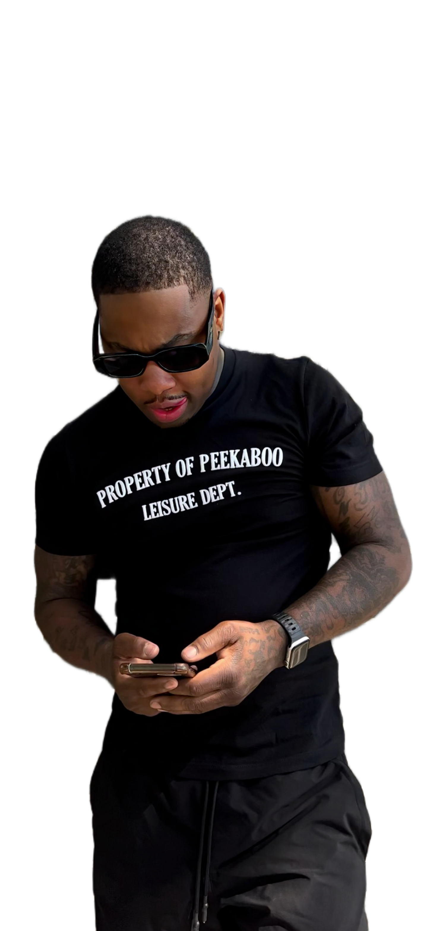 PEEKABOO LEISURE DEPT TEE BLACK