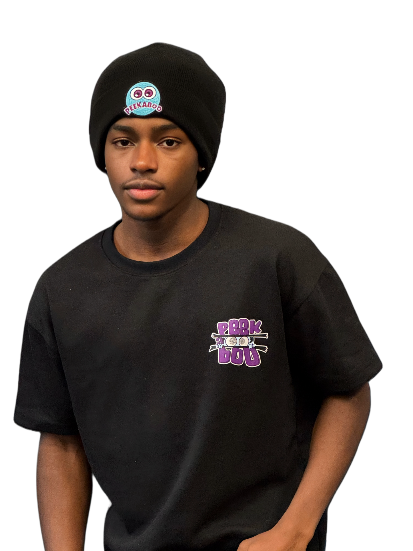 DEAR CHICAGO TEE AND BEANIE SET PURPLE