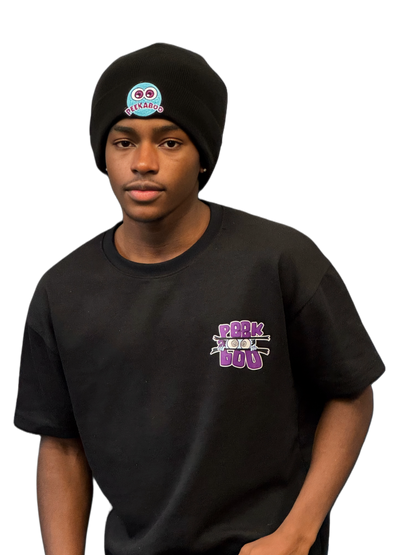 DEAR CHICAGO TEE AND BEANIE SET PURPLE