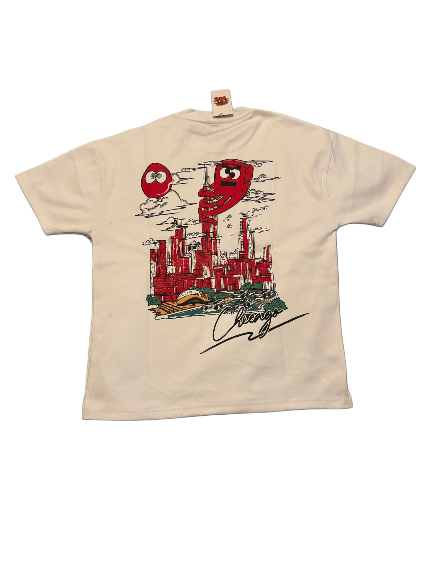 DEAR CHICAGO TEE AND BEANIE SET RED