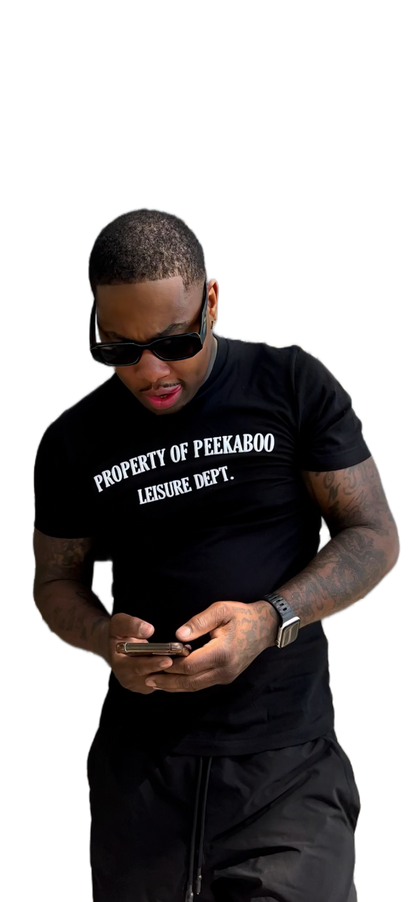 PEEKABOO LEISURE DEPT TEE BLACK