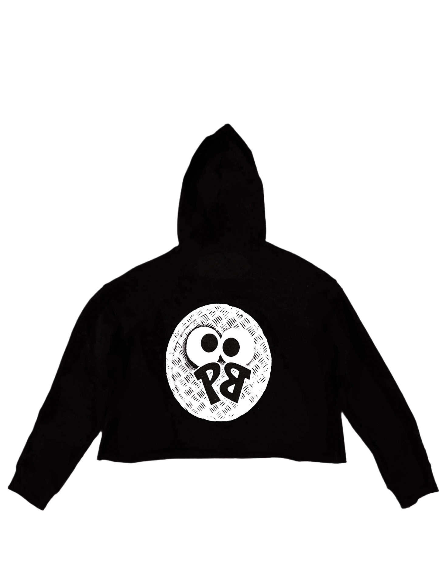 PEEKABOO LEISURE DEPT WOMEN CROP TOP HOODIE BLACK