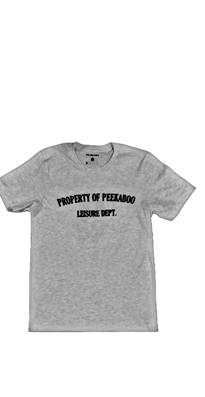 PEEKABOO LEISURE DEPT TEE GREY